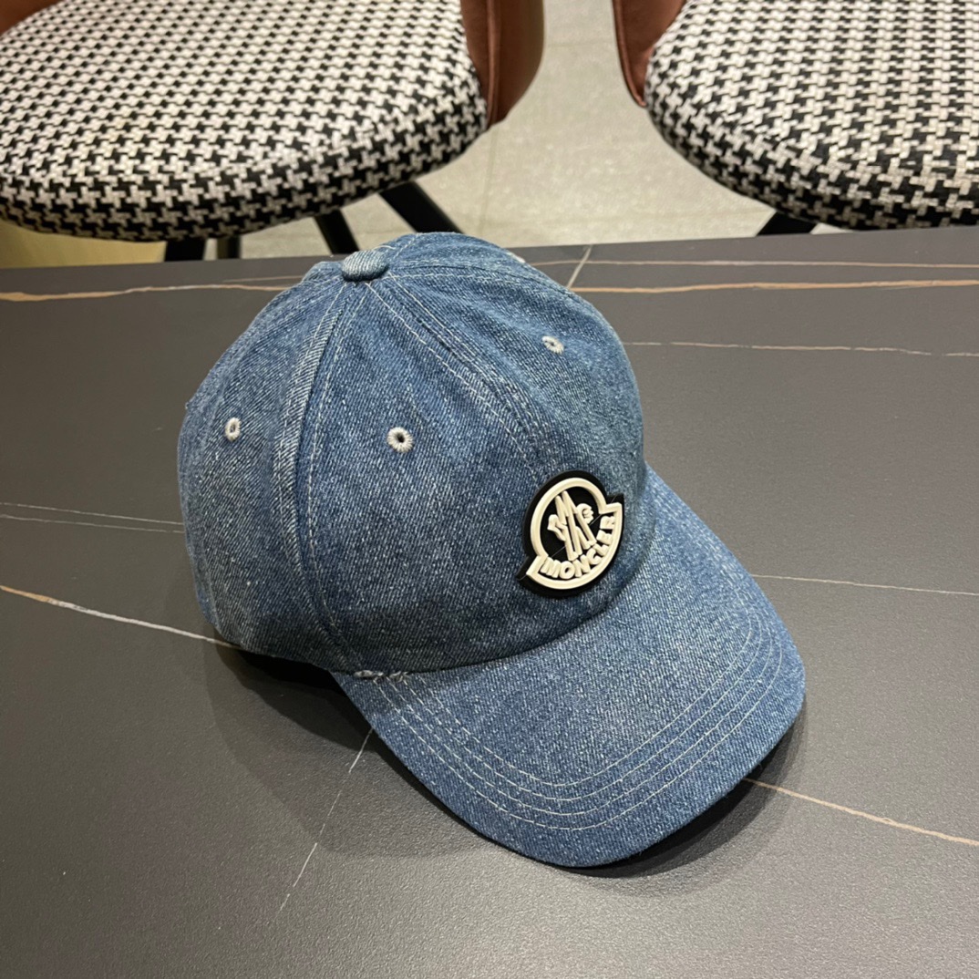   Moncler蒙口2024新款牛仔棒球帽，质量超赞，基础头围56，贴片可调节。