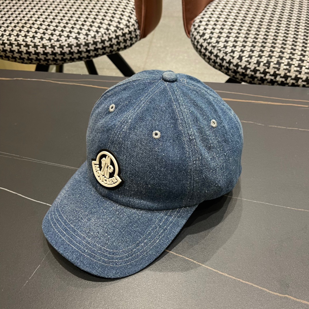   Moncler蒙口2024新款牛仔棒球帽，质量超赞，基础头围56，贴片可调节。