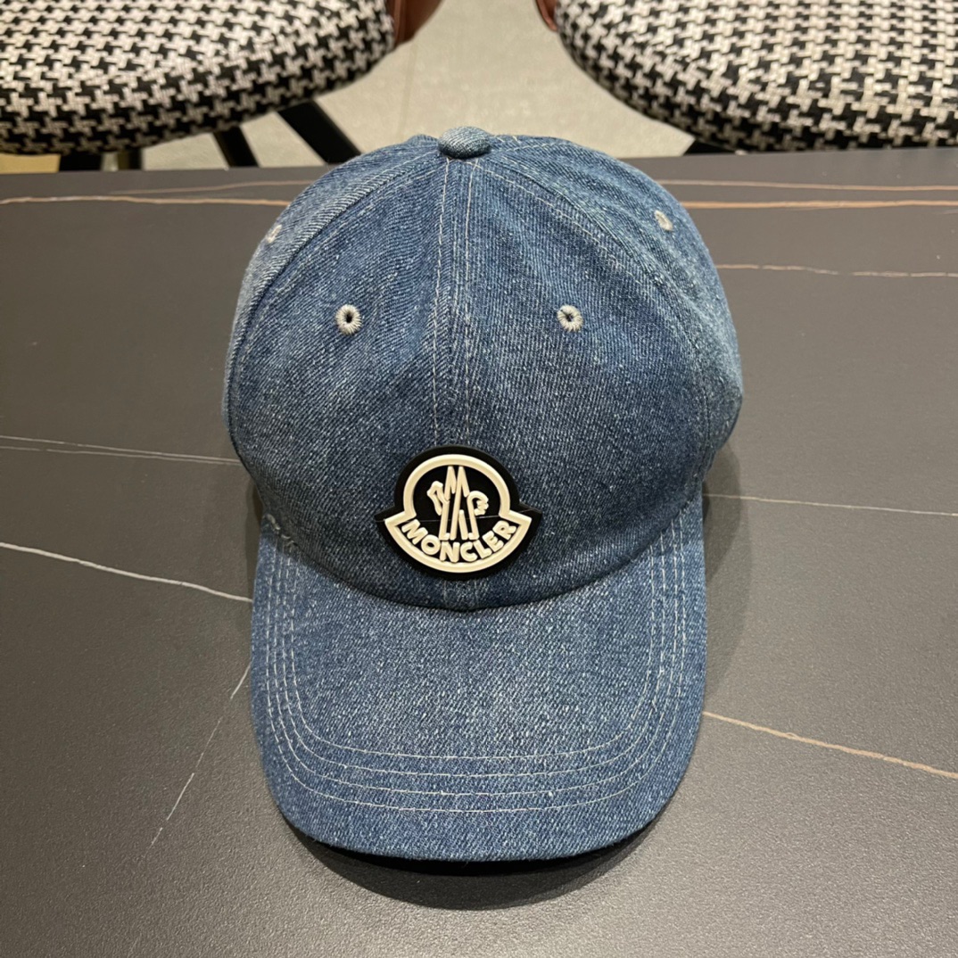   Moncler蒙口2024新款牛仔棒球帽，质量超赞，基础头围56，贴片可调节。