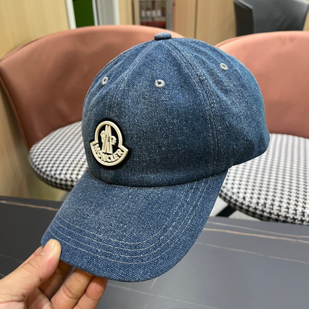   Moncler蒙口2024新款牛仔棒球帽，质量超赞，基础头围56，贴片可调节。