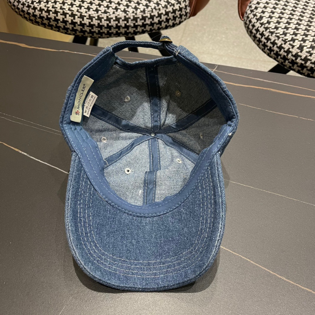   Moncler蒙口2024新款牛仔棒球帽，质量超赞，基础头围56，贴片可调节。