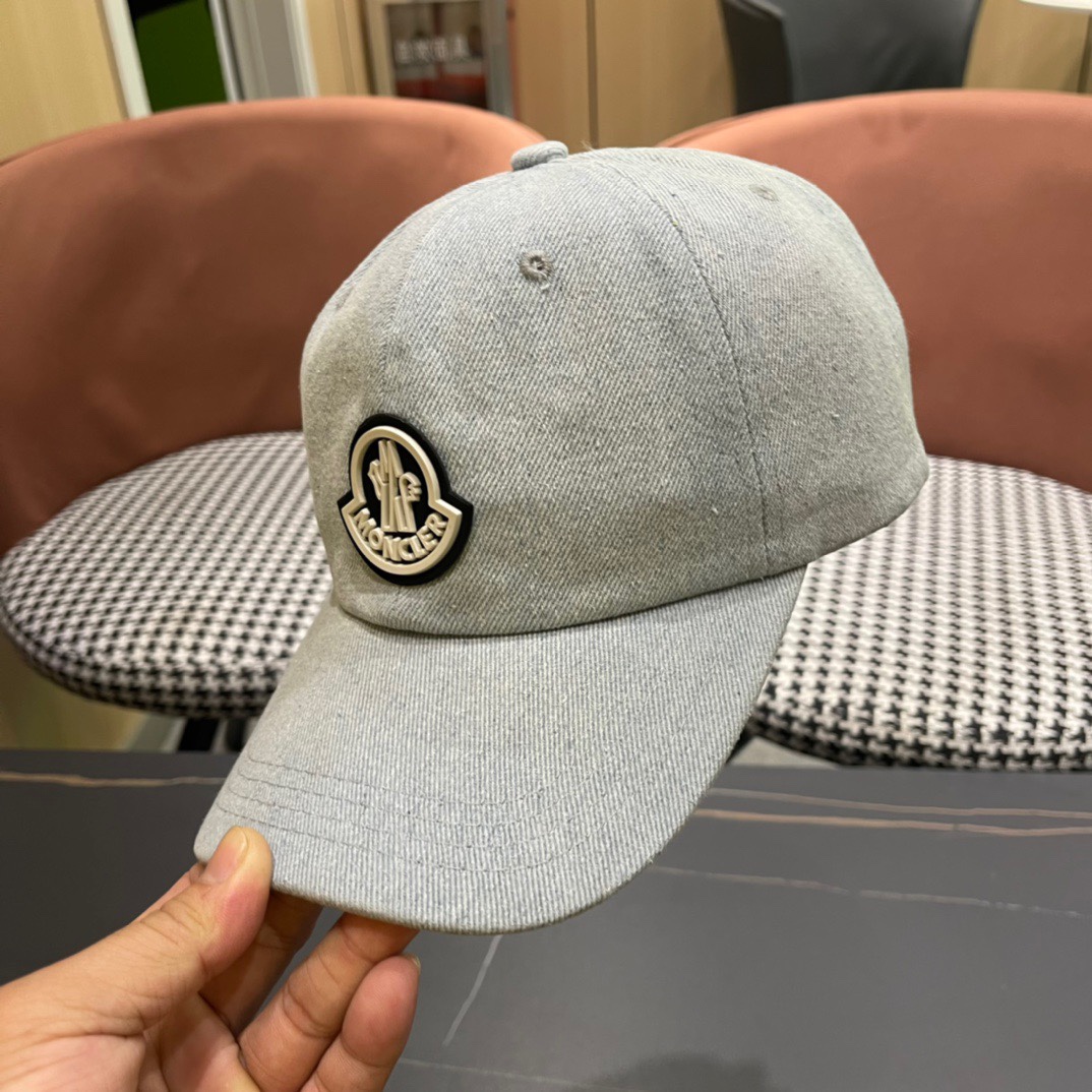   Moncler蒙口2024新款牛仔棒球帽，质量超赞，基础头围56，贴片可调节。