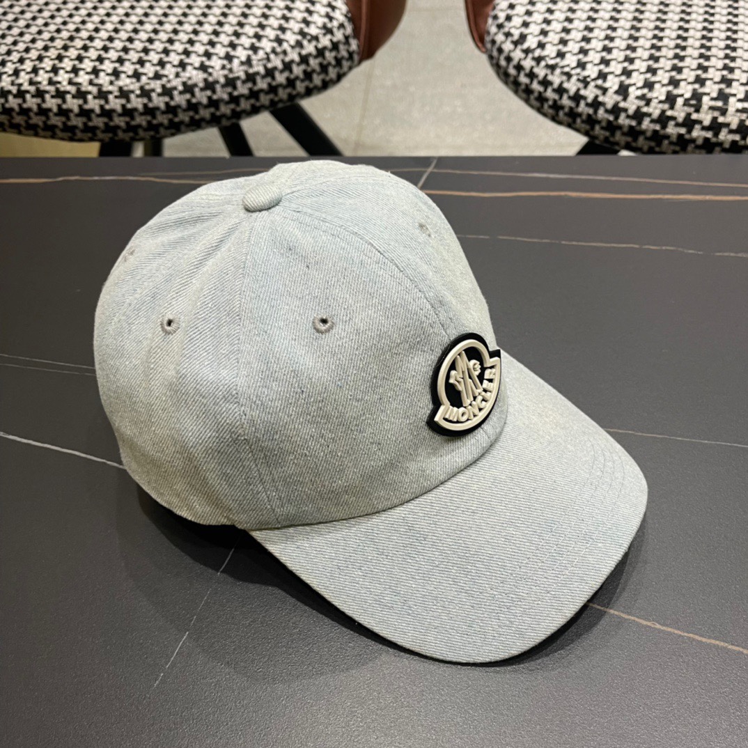   Moncler蒙口2024新款牛仔棒球帽，质量超赞，基础头围56，贴片可调节。