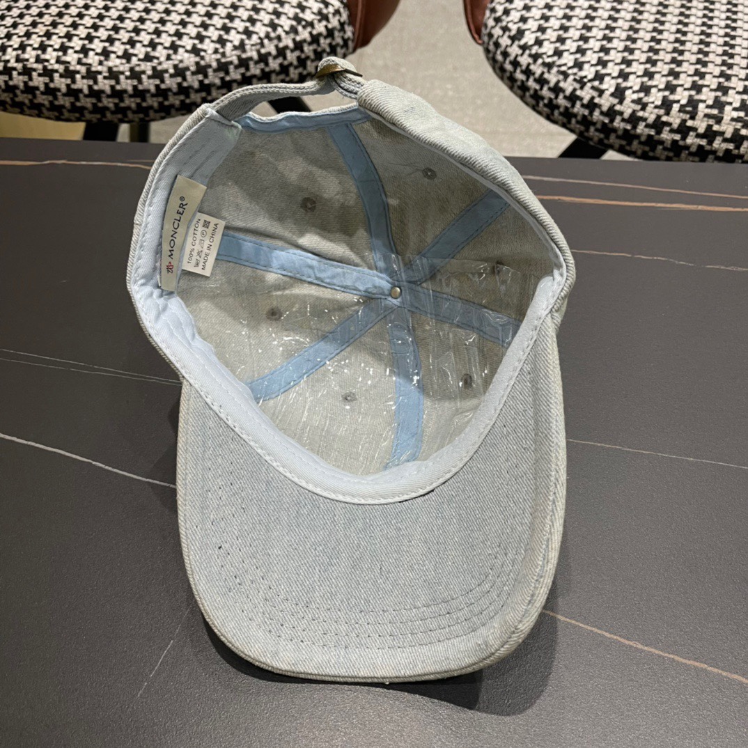   Moncler蒙口2024新款牛仔棒球帽，质量超赞，基础头围56，贴片可调节。