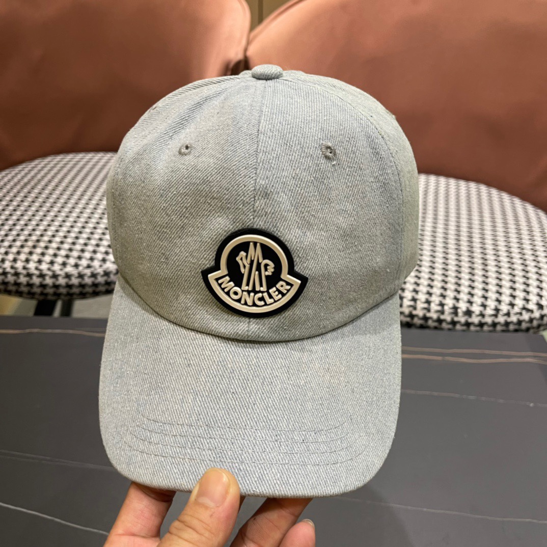   Moncler蒙口2024新款牛仔棒球帽，质量超赞，基础头围56，贴片可调节。