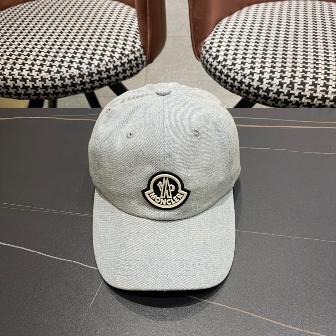   Moncler蒙口2024新款牛仔棒球帽，质量超赞，基础头围56，贴片可调节。