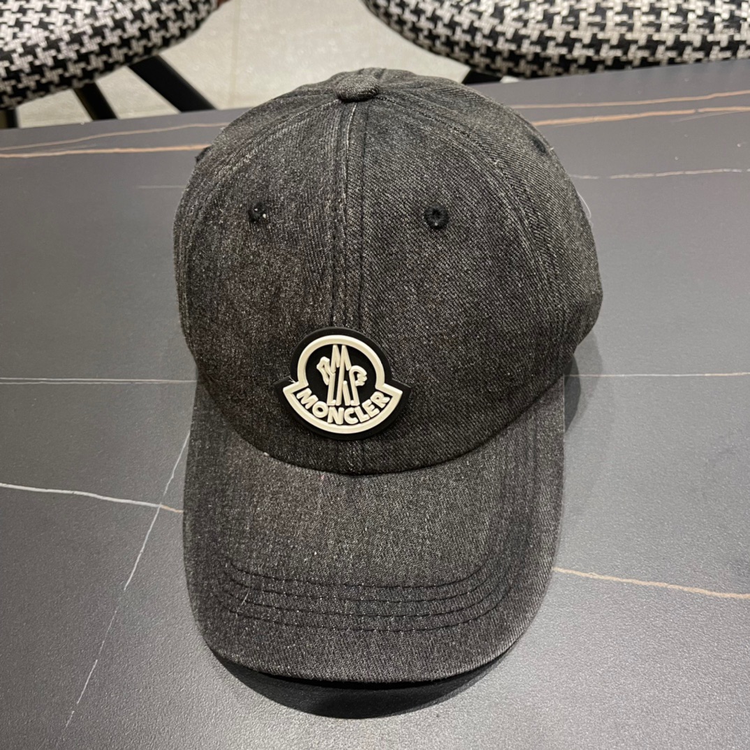   Moncler蒙口2024新款牛仔棒球帽，质量超赞，基础头围56，贴片可调节。