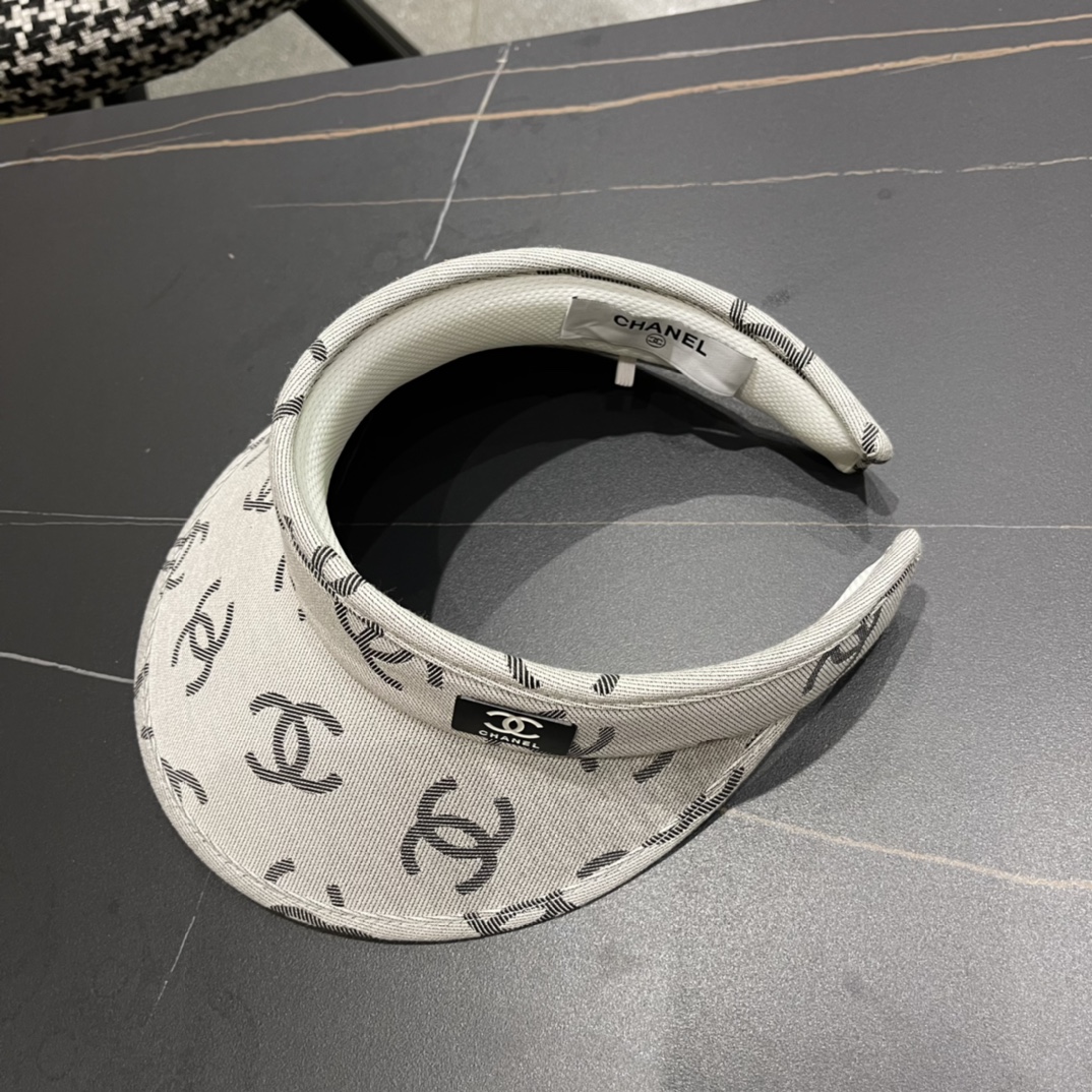 【Chanel香奈儿】夏季新款小香风亮片遮阳帽空顶帽，大牌出货，超方便！好搭！出街必备