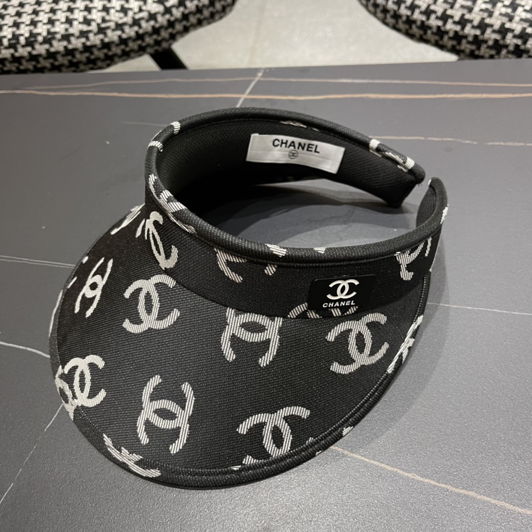 【Chanel香奈儿】夏季新款小香风亮片遮阳帽空顶帽，大牌出货，超方便！好搭！出街必备