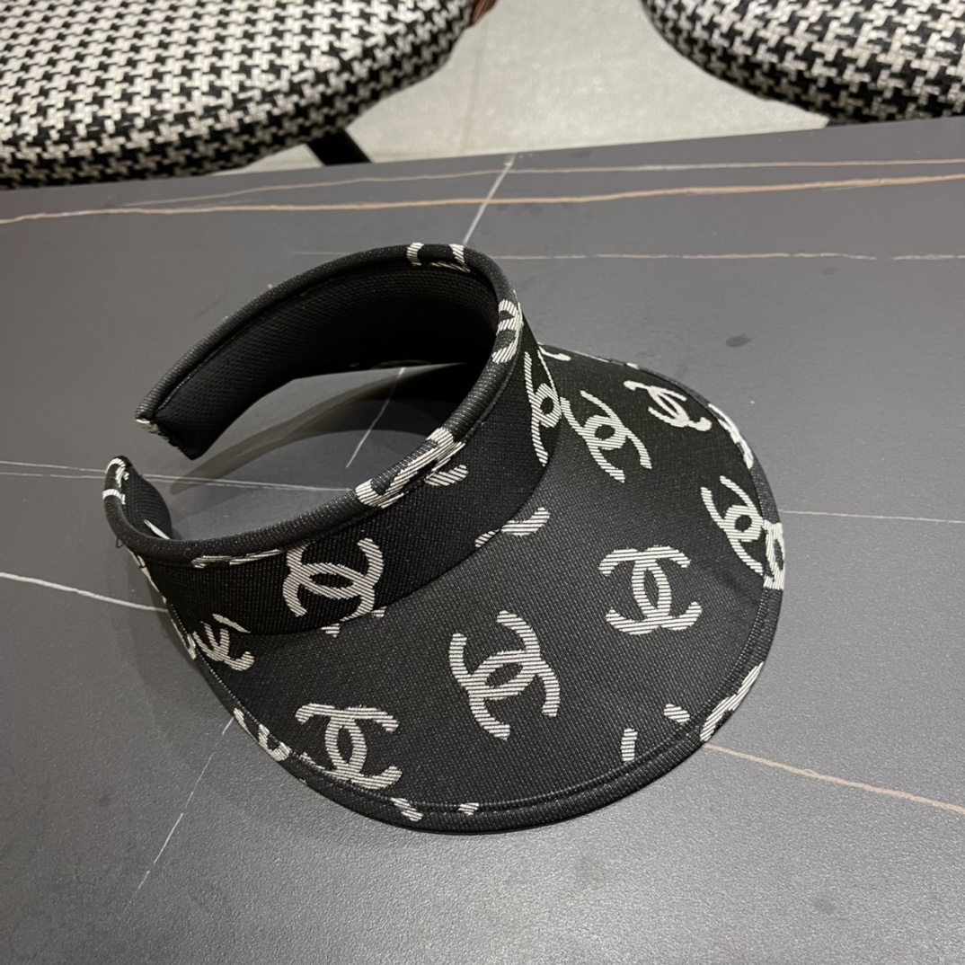 【Chanel香奈儿】夏季新款小香风亮片遮阳帽空顶帽，大牌出货，超方便！好搭！出街必备