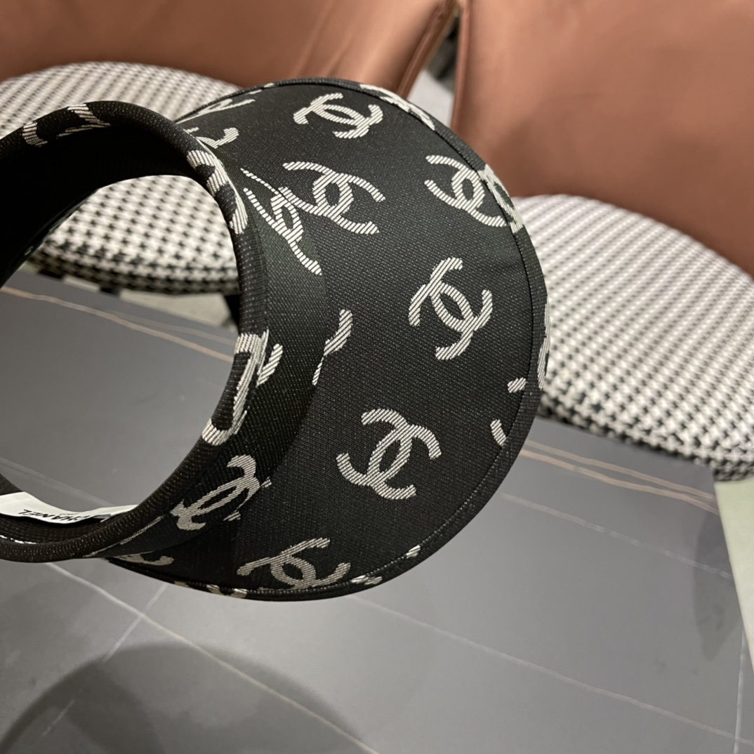 【Chanel香奈儿】夏季新款小香风亮片遮阳帽空顶帽，大牌出货，超方便！好搭！出街必备