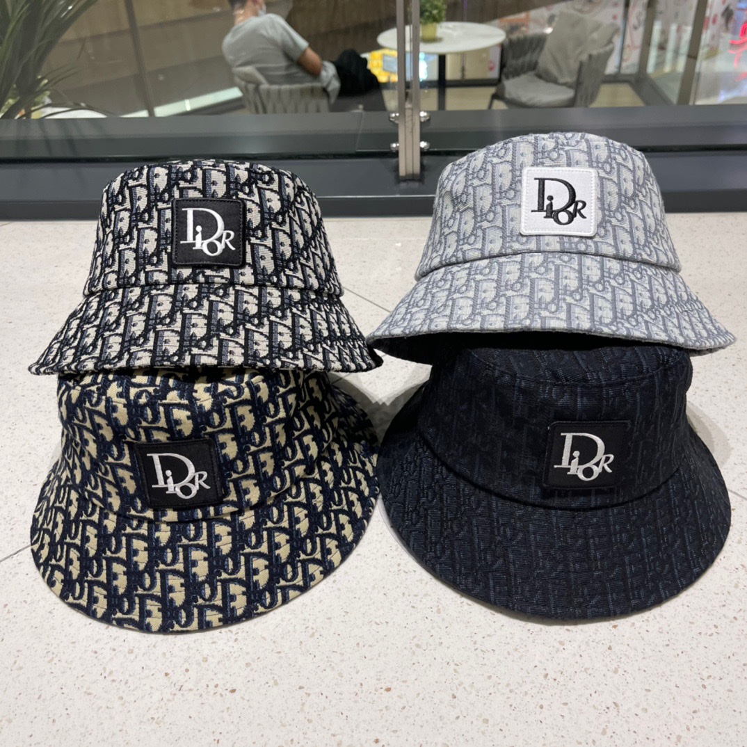 【DIOR Dior】2024 verano nuevo mostrador hombre y mujer sombrero de pescador para sol, salida de gran marca, ¡súper conve…