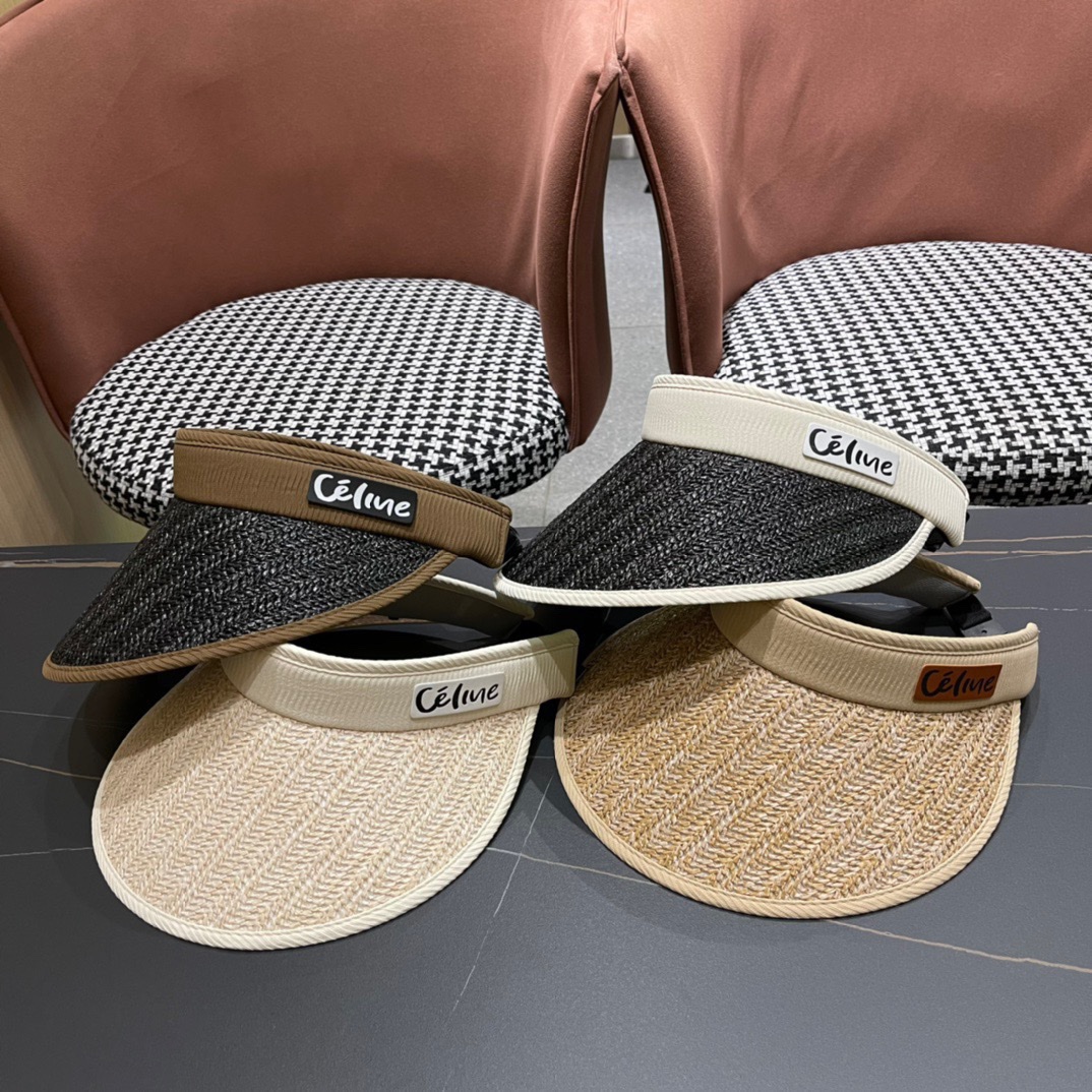 Celine Celine🌞2024 nuevo modelo de sombrero Triomphe para mujer, sombrero sin copa, protección UV, ala ancha, verano, …