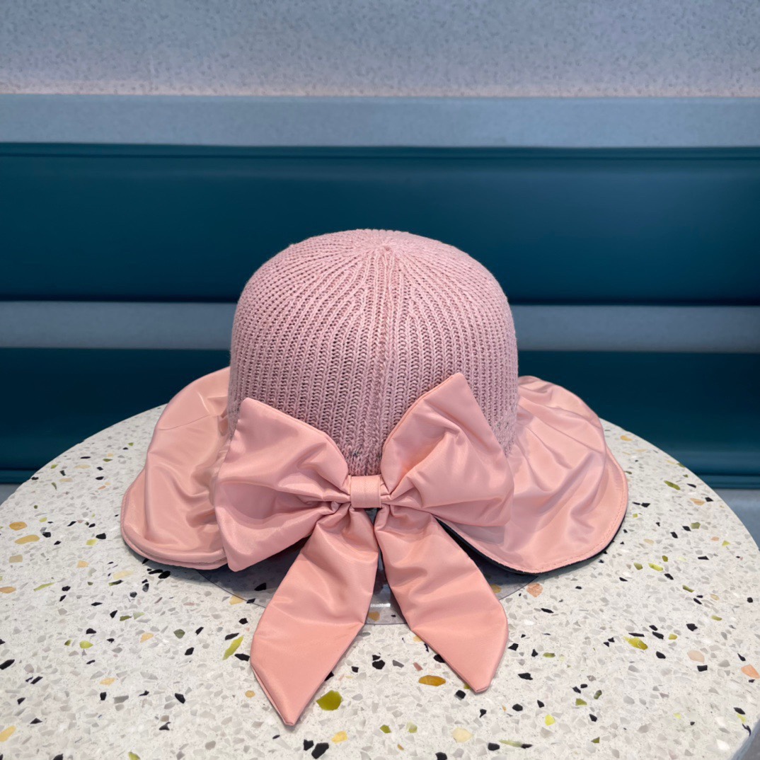  普拉达 夏季帽子女大檐帽防紫外线遮脸防晒遮阳太阳渔夫时尚百搭大沿帽子