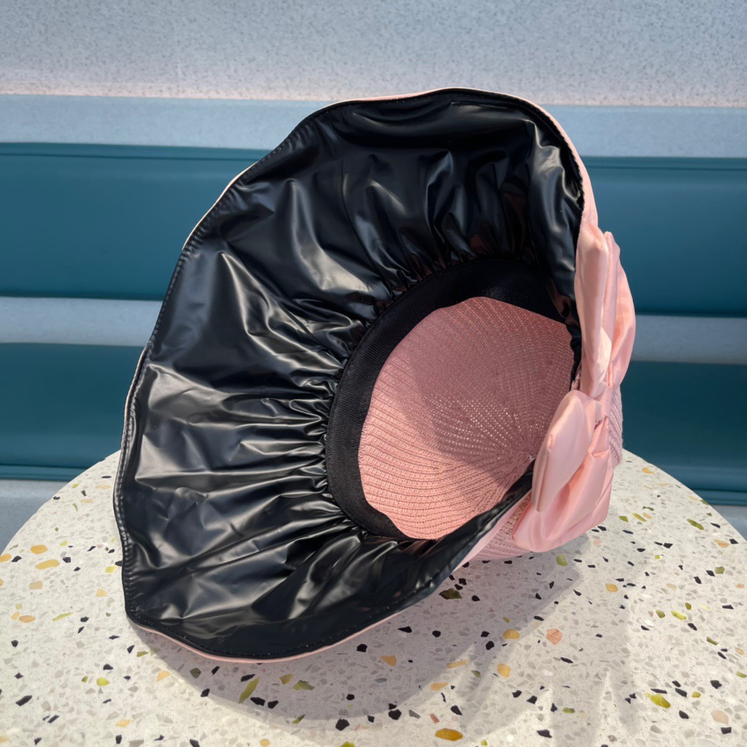  普拉达 夏季帽子女大檐帽防紫外线遮脸防晒遮阳太阳渔夫时尚百搭大沿帽子