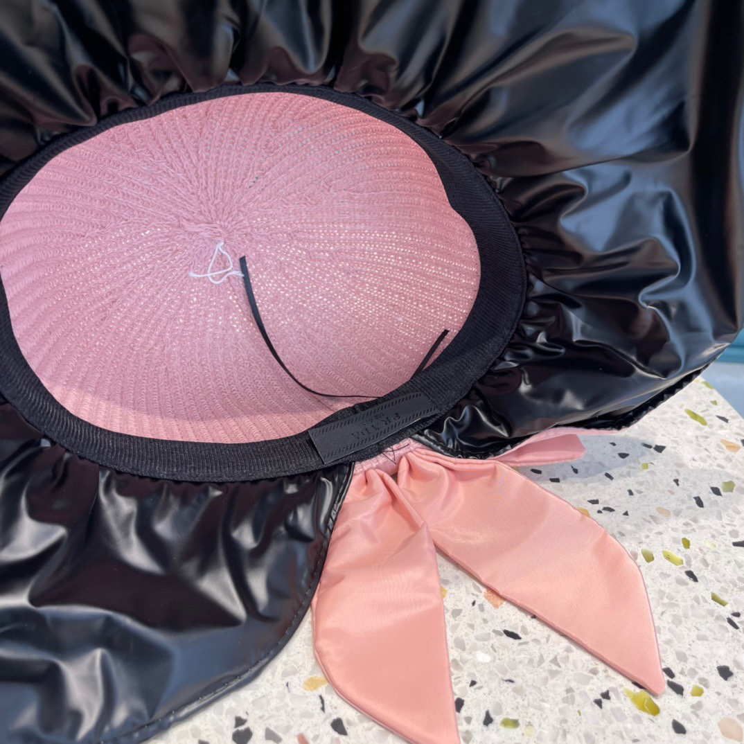  普拉达 夏季帽子女大檐帽防紫外线遮脸防晒遮阳太阳渔夫时尚百搭大沿帽子