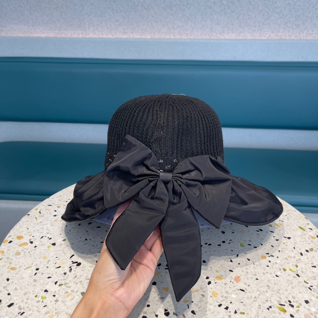  普拉达 夏季帽子女大檐帽防紫外线遮脸防晒遮阳太阳渔夫时尚百搭大沿帽子