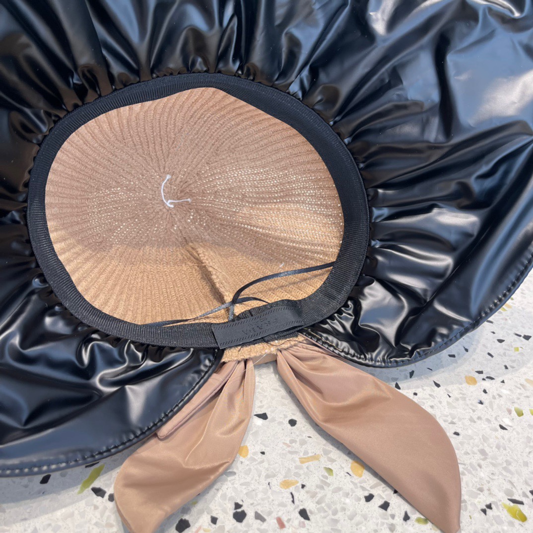  普拉达 夏季帽子女大檐帽防紫外线遮脸防晒遮阳太阳渔夫时尚百搭大沿帽子