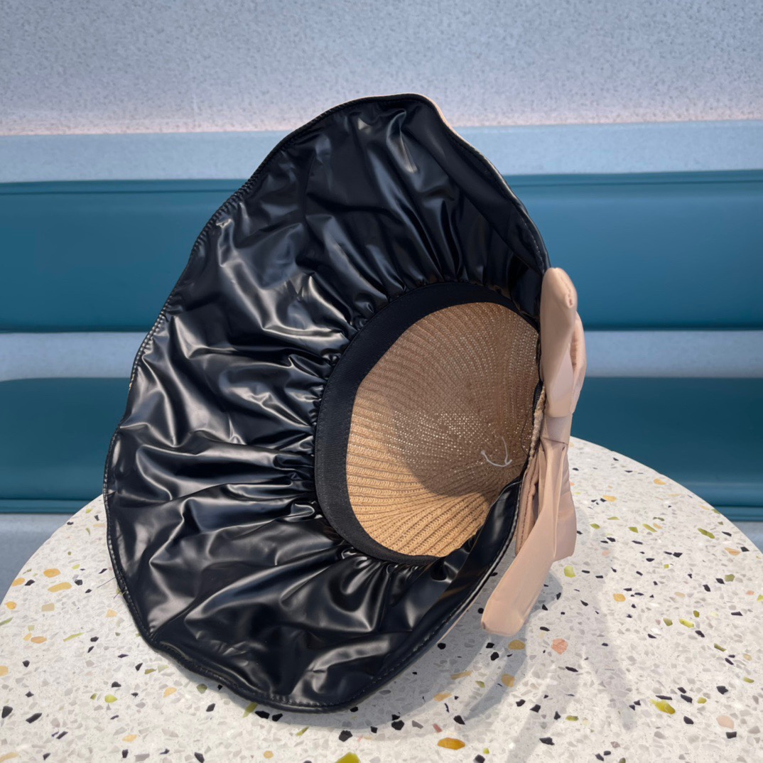  普拉达 夏季帽子女大檐帽防紫外线遮脸防晒遮阳太阳渔夫时尚百搭大沿帽子