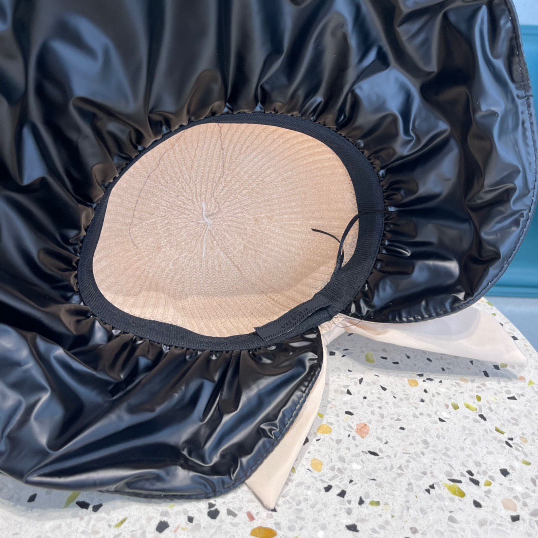  普拉达 夏季帽子女大檐帽防紫外线遮脸防晒遮阳太阳渔夫时尚百搭大沿帽子