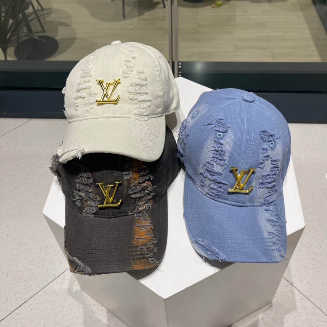 Louis Vuitton 😍 nuevo LV gorra de béisbol con agujeros, elaborada ♥️ colección de primavera, alta gama y elegante, ver…
