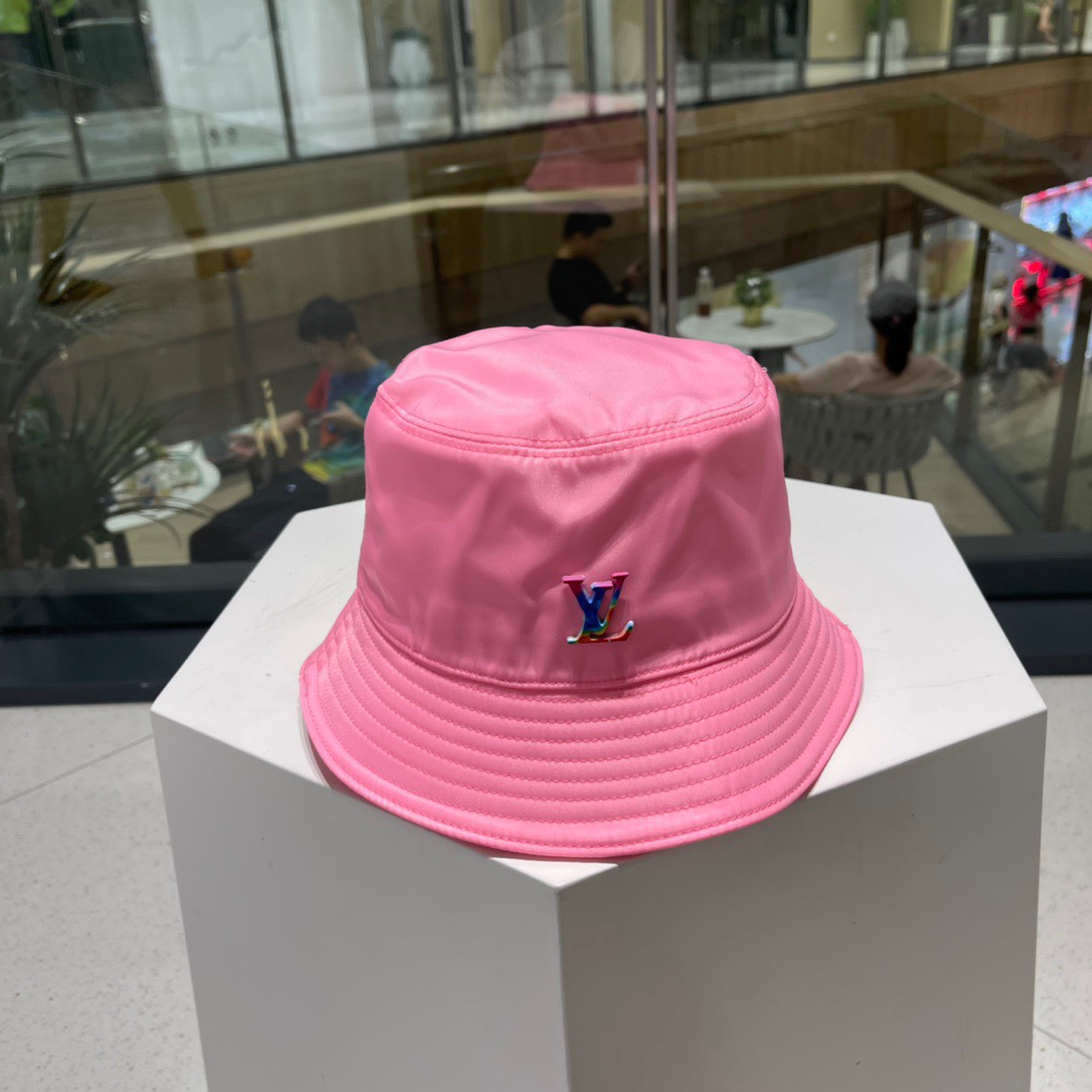 LV Louis Vuitton clásico sombrero de pescador, muy clásico, belleza retro popular, usable en todas las estaciones, impr…