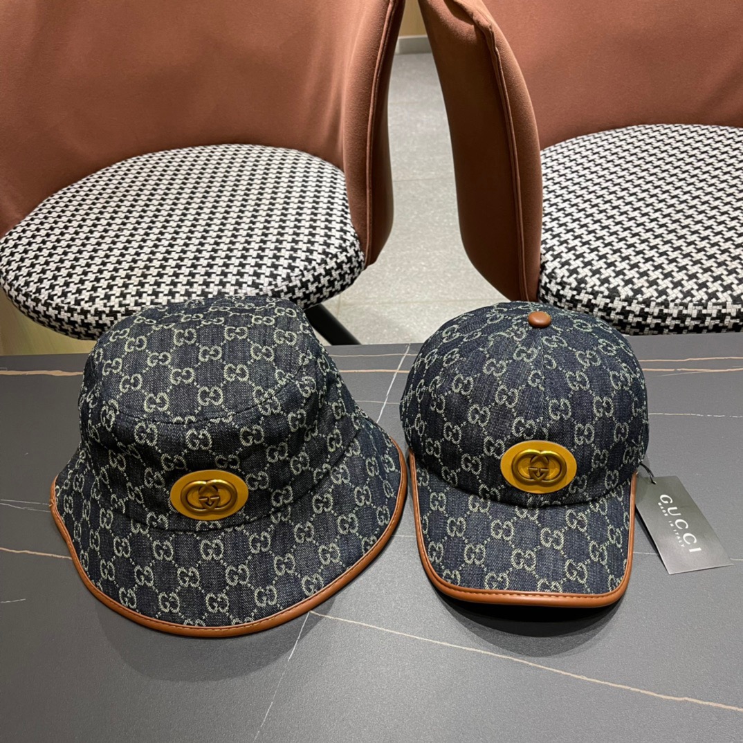 GUCCI 2024 nueva gorra de béisbol, sombrero bucket de marca, imprescindible para salir