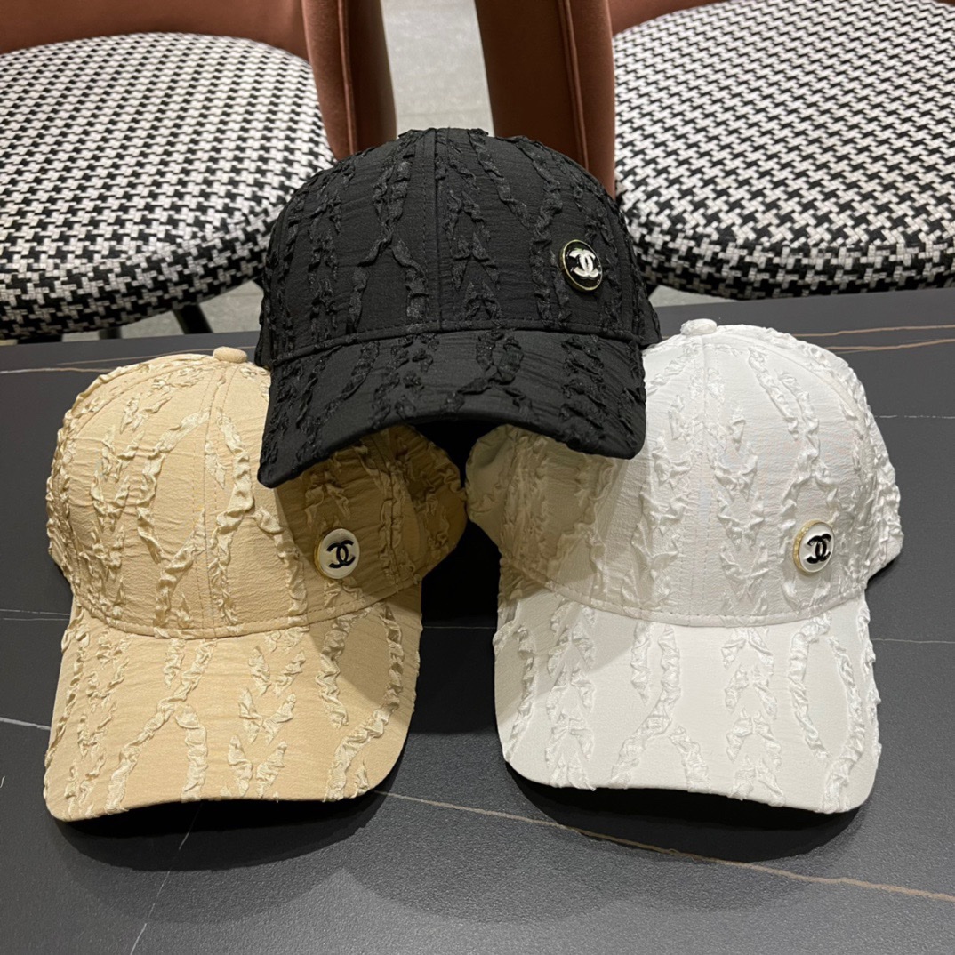 Gorra de béisbol de CHANEL 2024, estilo clásico simple de Chanel, diseño casual y moderno