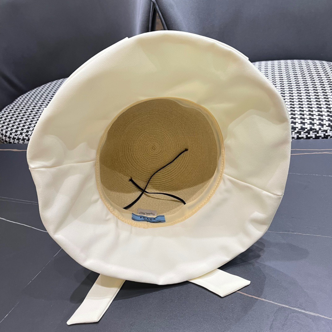 【普拉达】2024春夏新款渔夫帽，新款出货，大牌款超好搭配，赶紧入手！