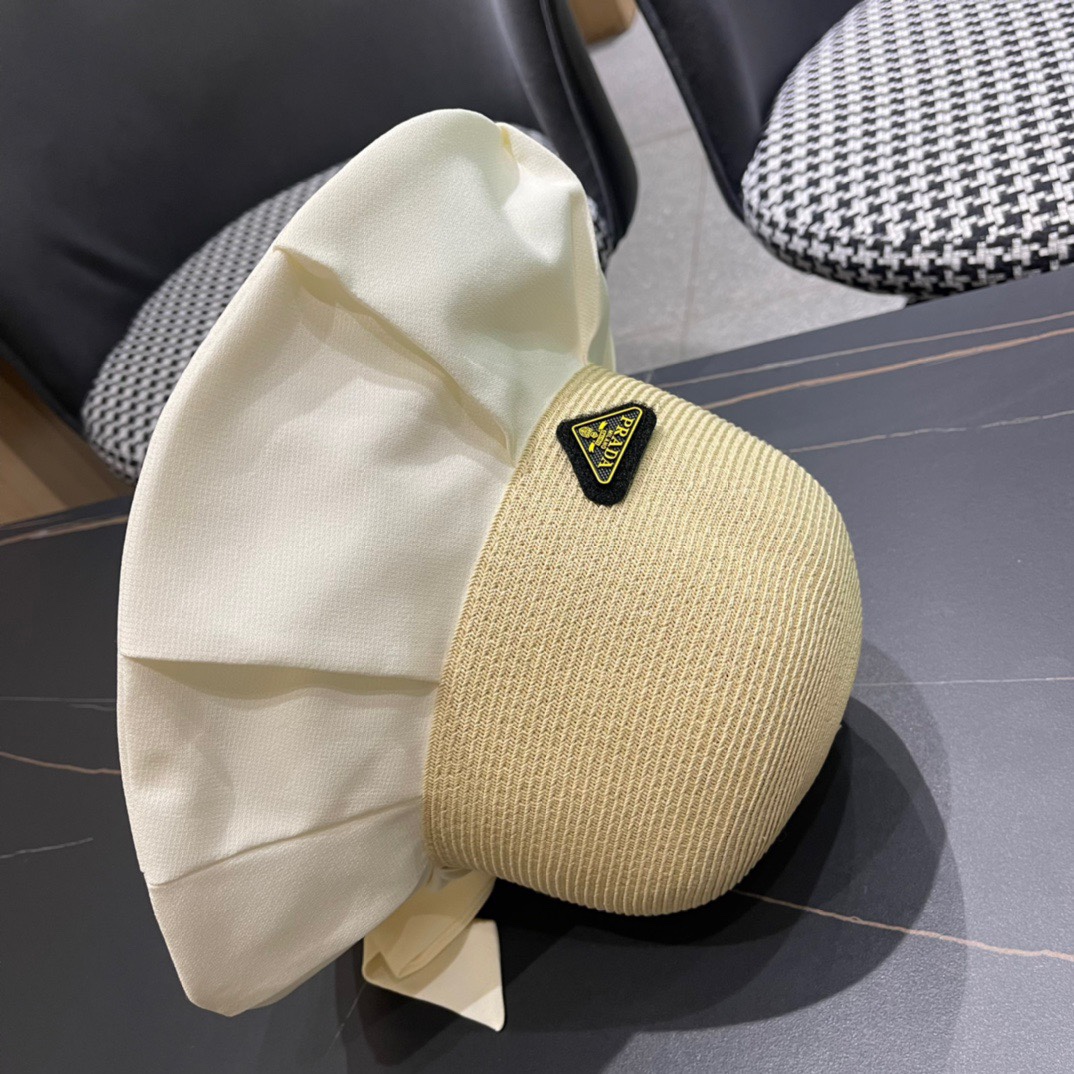 【普拉达】2024春夏新款渔夫帽，新款出货，大牌款超好搭配，赶紧入手！