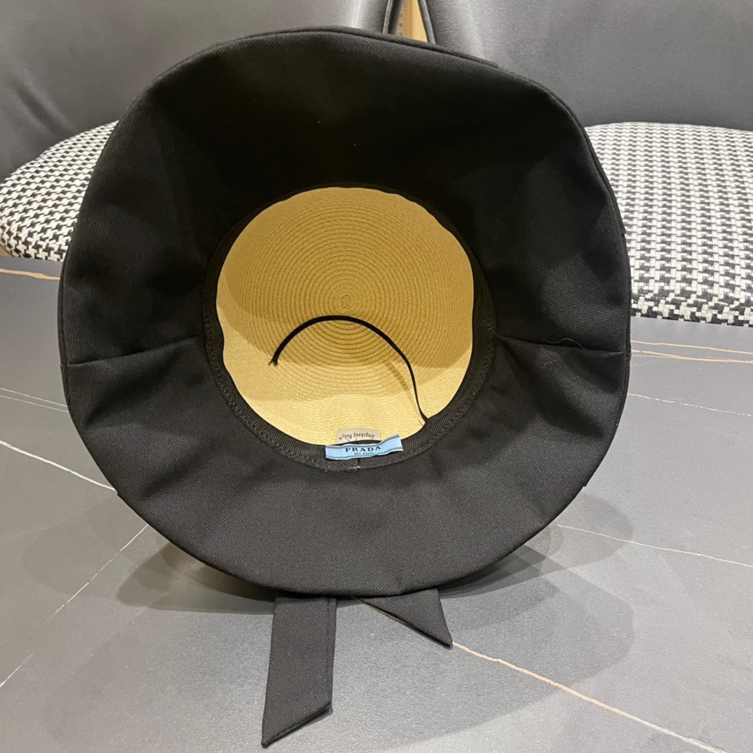 【普拉达】2024春夏新款渔夫帽，新款出货，大牌款超好搭配，赶紧入手！