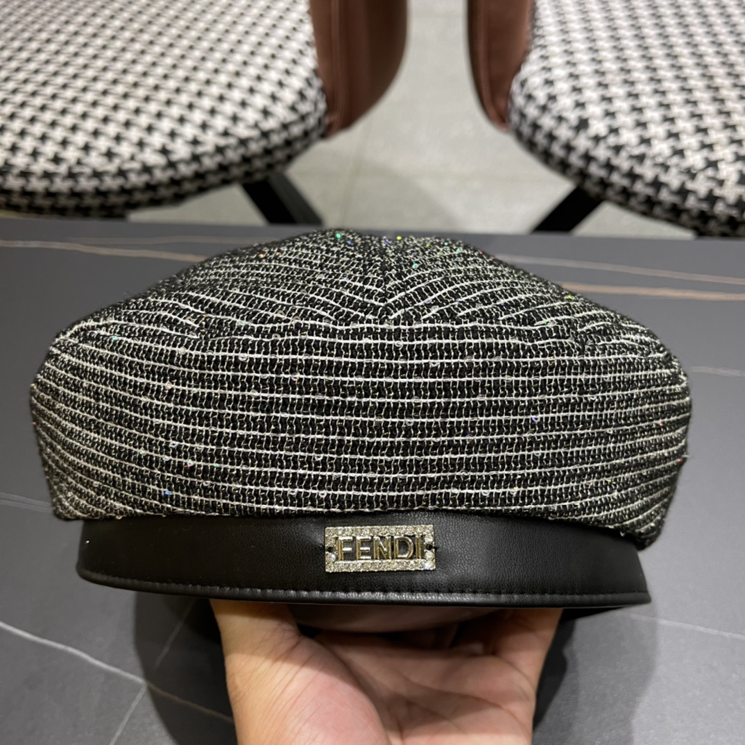 FEN DI芬迪仙女贝雷帽女秋冬百搭可调节，出街必备