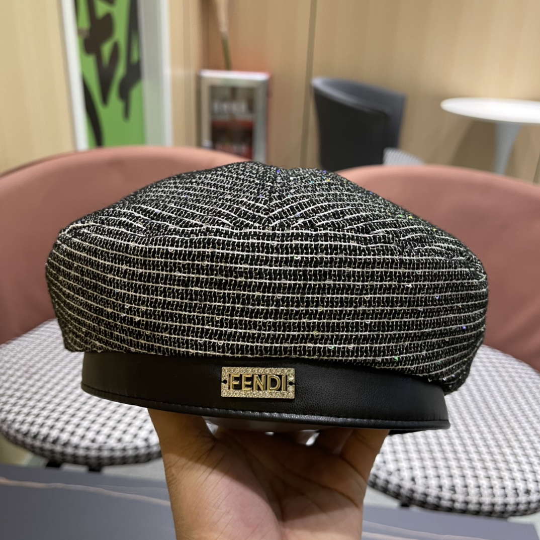 FEN DI芬迪仙女贝雷帽女秋冬百搭可调节，出街必备