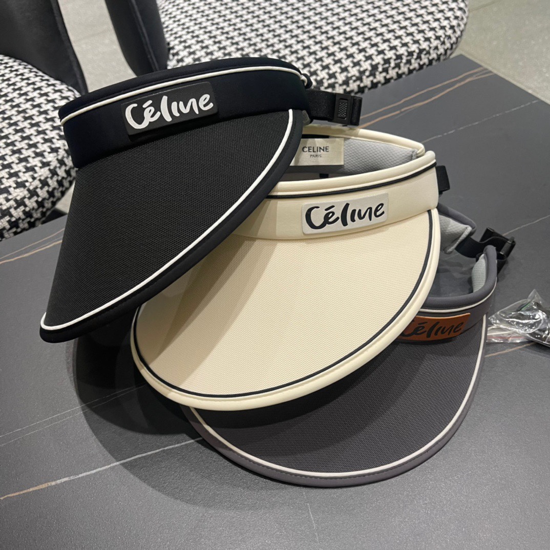 Sombrero sin copa Celine, gorra de visera, simple y versátil