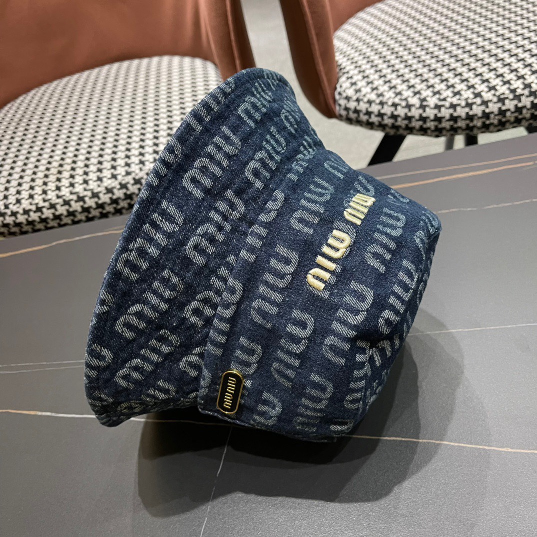  谬谬新款牛仔渔夫帽大牌简约尚时风，尊享品质感！