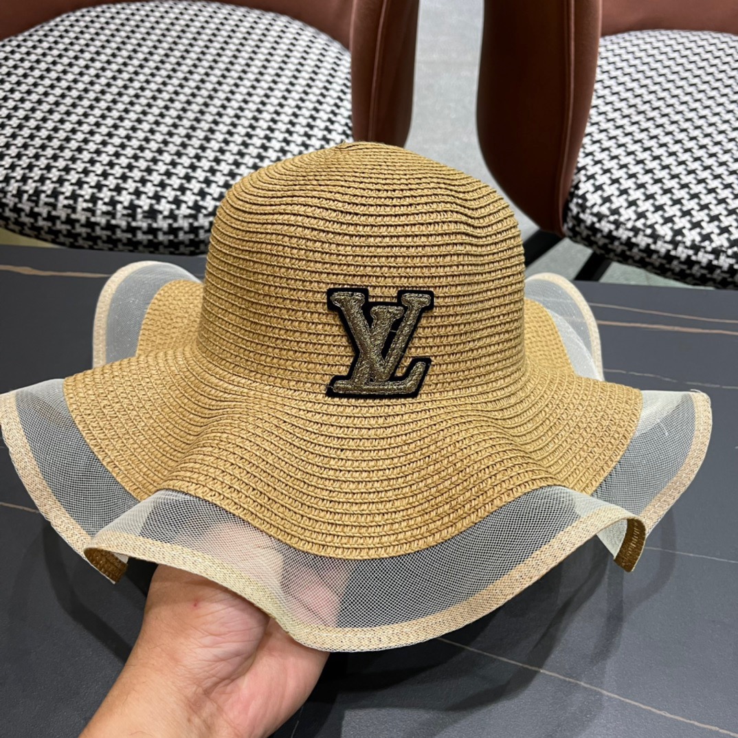  路易威登 LV 草帽,新款无数时尚达人必备 细草编织，旅游出街佳选