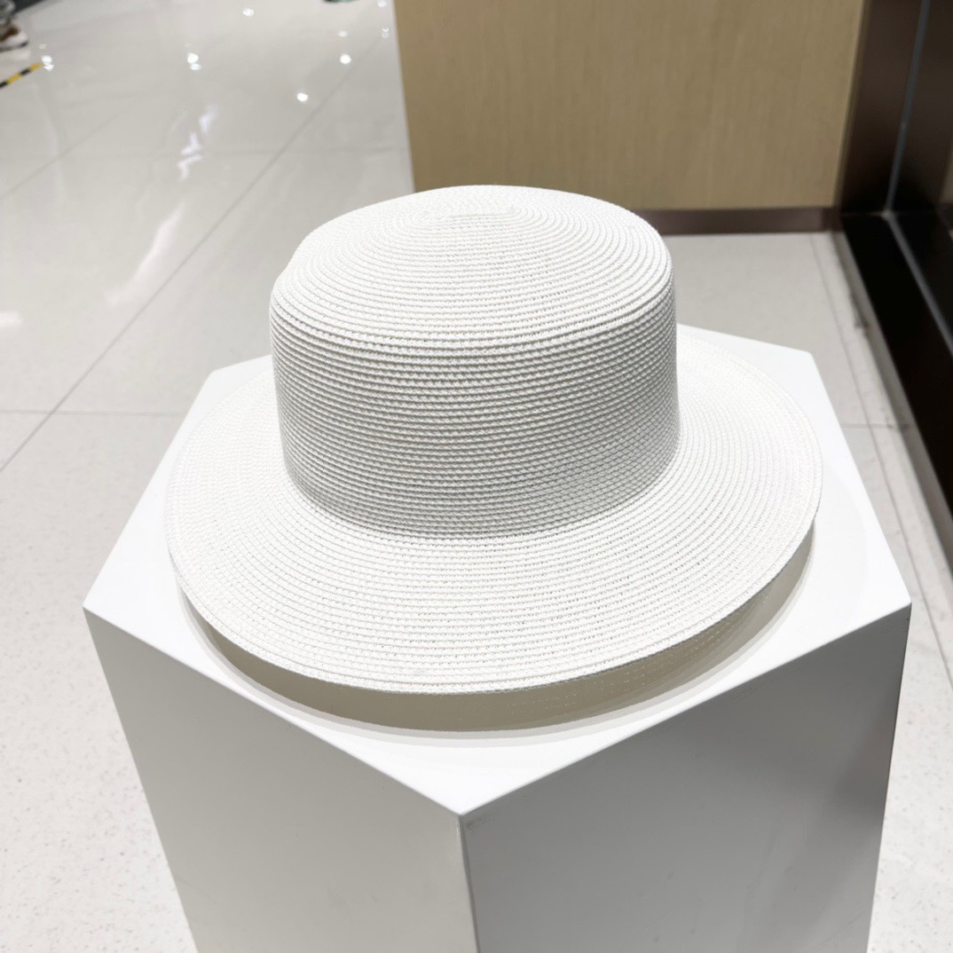 PRADA普拉达 草帽，名媛风盆帽，进口高级细草制作，高端定制，头围57cm