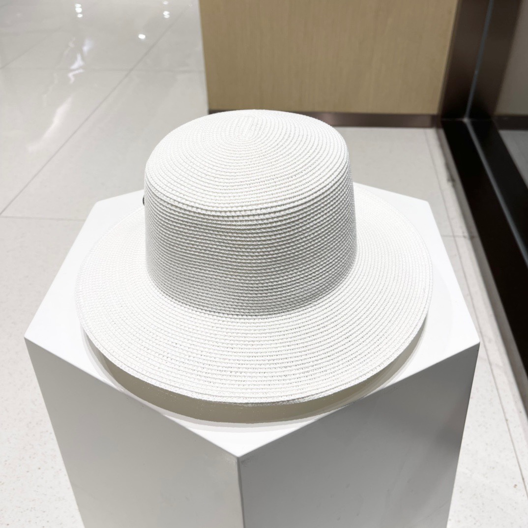 PRADA普拉达 草帽，名媛风盆帽，进口高级细草制作，高端定制，头围57cm
