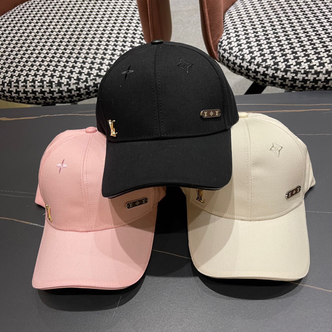 ¡Nuevo lote! Gorra de béisbol LV Louis Vuitton de réplica original, molde 1:1 de la tienda oficial, interior de algodón…