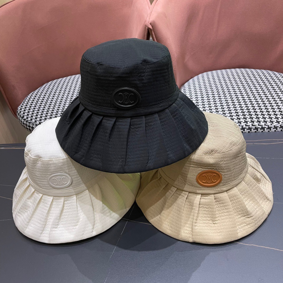 Sombrero de pescador CELINE 2024 para mujer, primavera y verano temprano, sombrero de moda y protector solar, ala ancha…