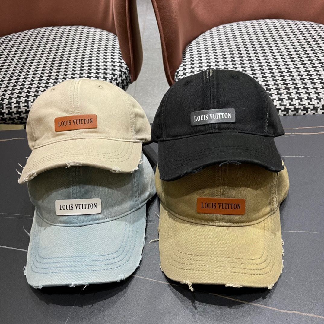 Gorra de béisbol nueva de Louis Vuitton 2024, sencilla y elegante, unisex