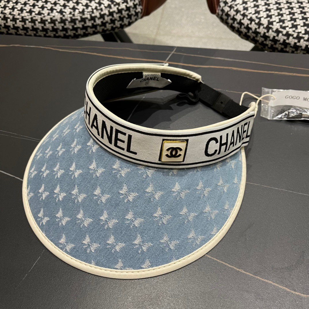 💛【CHANEL香奈儿】夏季新款遮阳帽空顶帽，大牌出货，好搭！出街必备