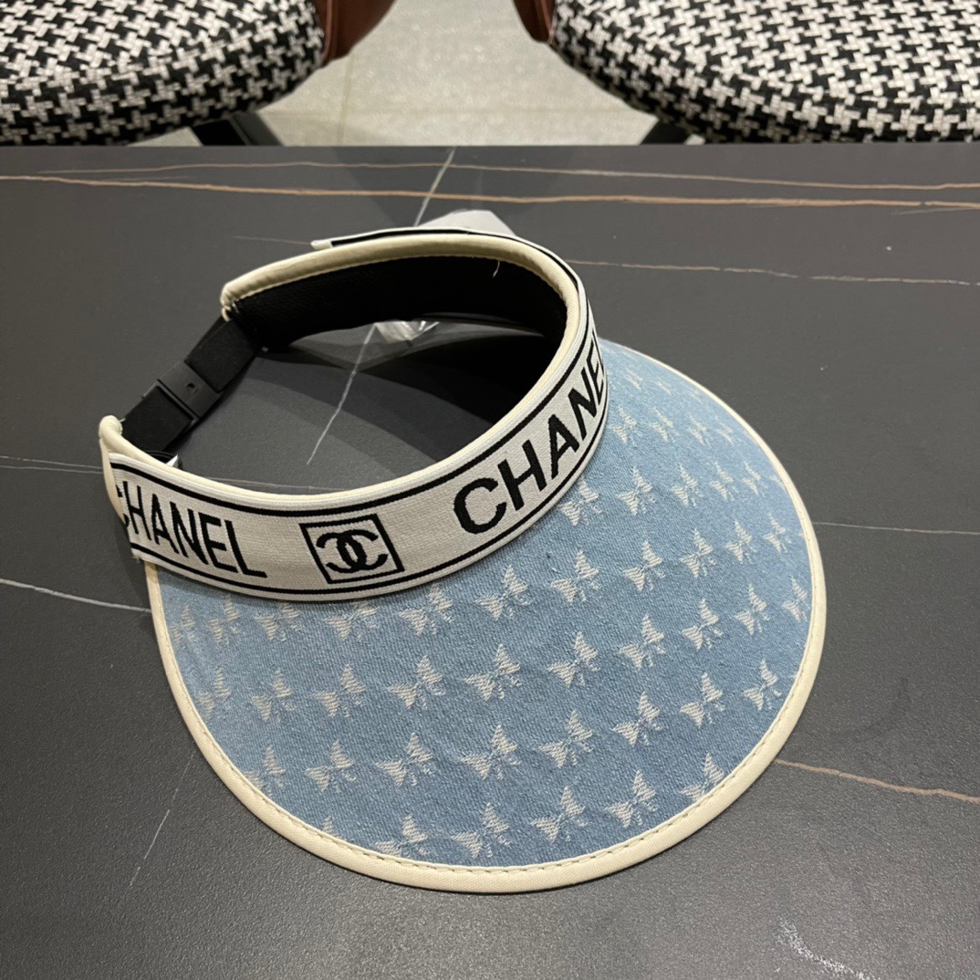 💛【CHANEL香奈儿】夏季新款遮阳帽空顶帽，大牌出货，好搭！出街必备