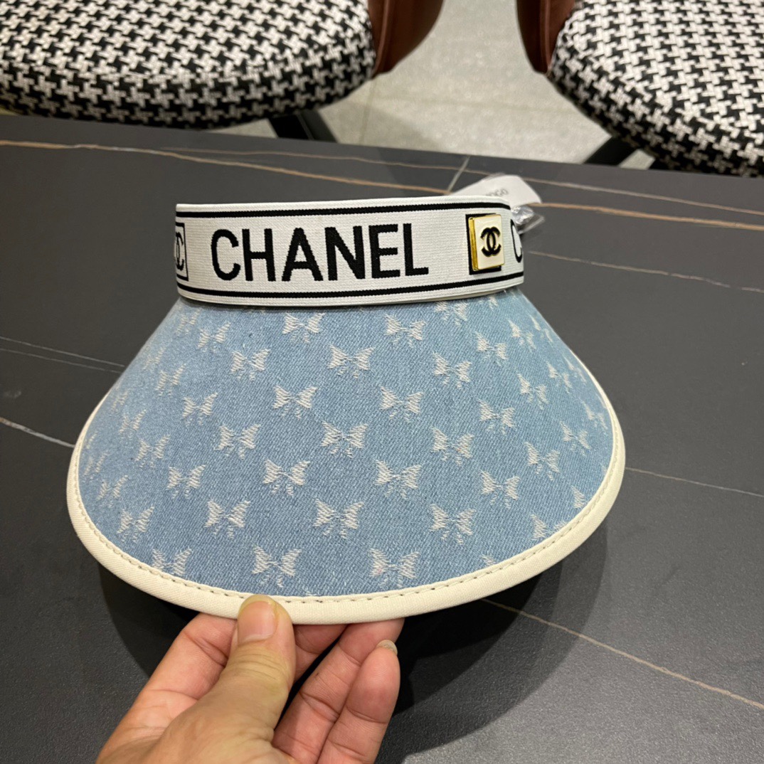 💛【CHANEL香奈儿】夏季新款遮阳帽空顶帽，大牌出货，好搭！出街必备