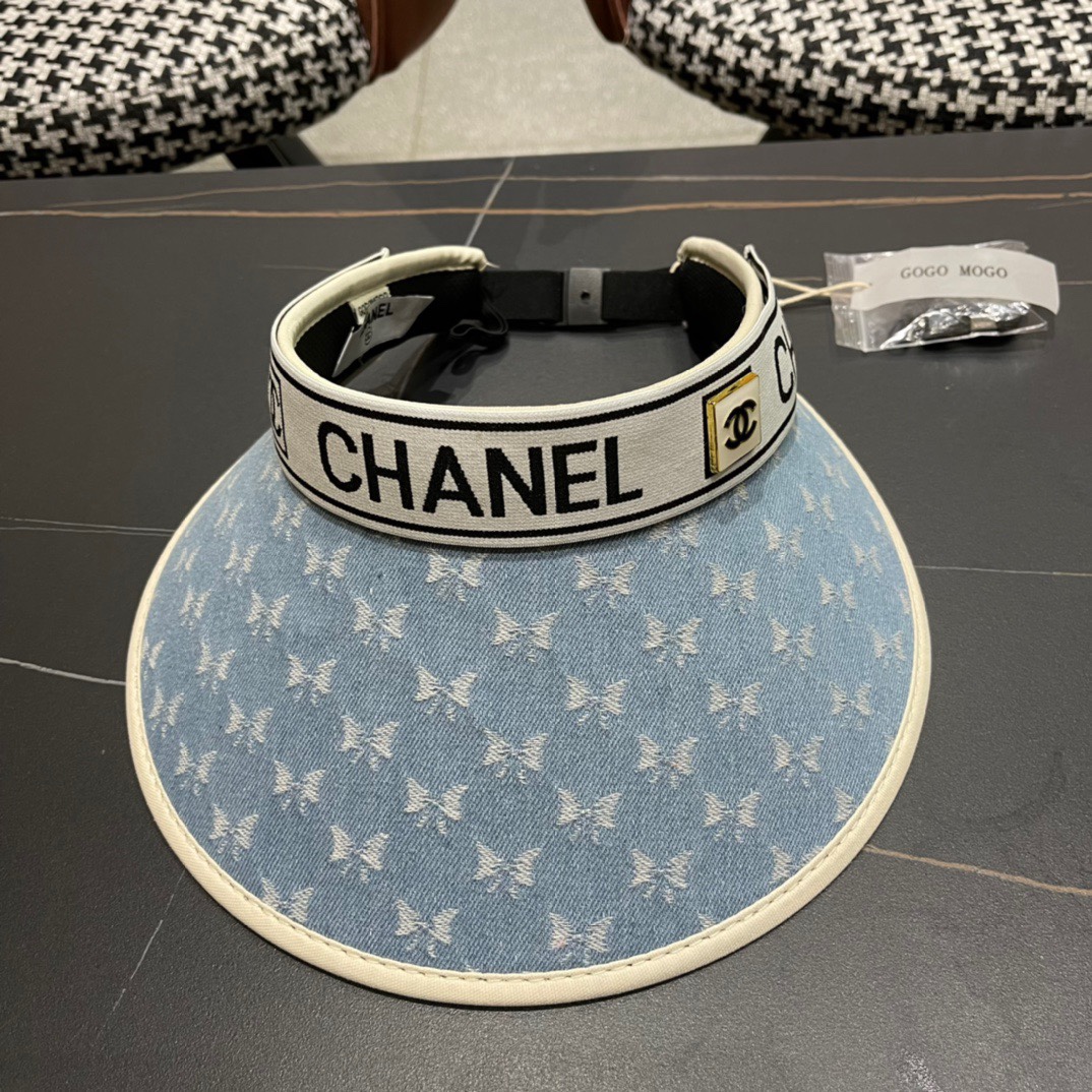💛【CHANEL香奈儿】夏季新款遮阳帽空顶帽，大牌出货，好搭！出街必备