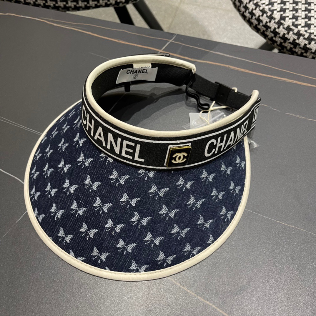 💛【CHANEL香奈儿】夏季新款遮阳帽空顶帽，大牌出货，好搭！出街必备