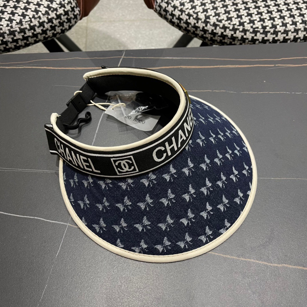💛【CHANEL香奈儿】夏季新款遮阳帽空顶帽，大牌出货，好搭！出街必备