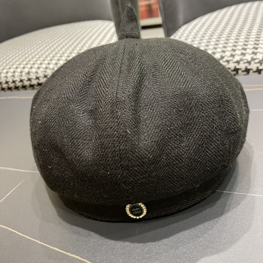 Sombrero de mujer Chanel de otoño 2024, nuevo estilo, boina de moda, versátil y casual