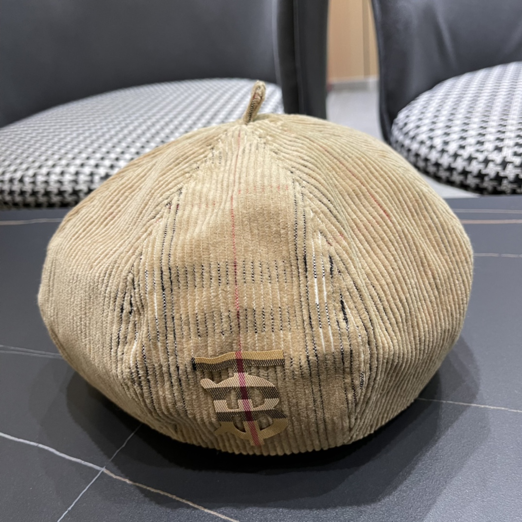 Burberry巴宝莉 2024 nueva boina oficial de principios de otoño, boina de pintor, circunferencia de cabeza 57cm