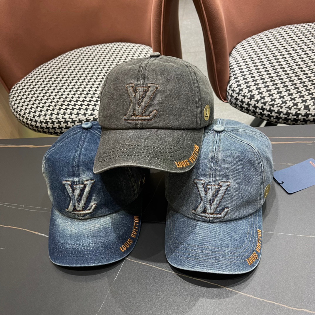 Nuevo lote LV (Louis Vuitton) gorra de béisbol original de nuevo estilo, molde personalizado 1:1, bordado fino! Calidad…